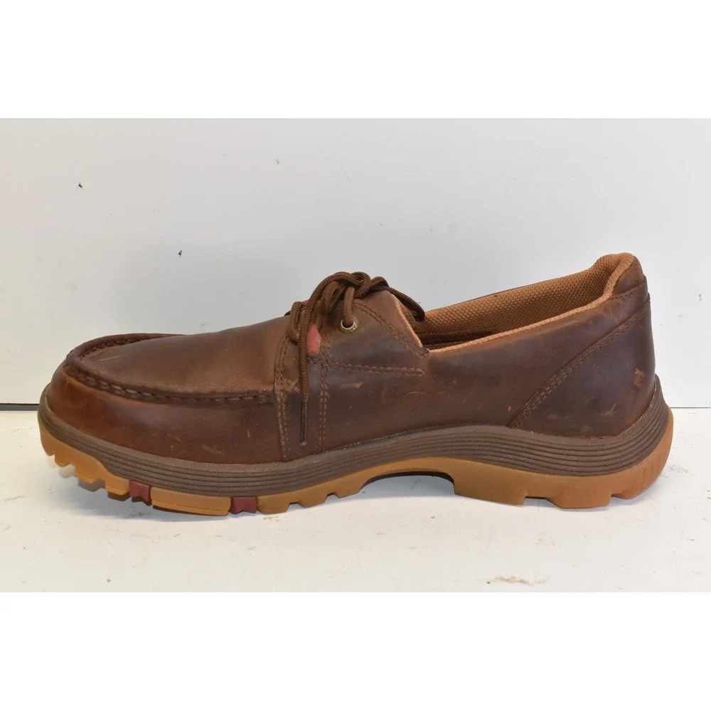 Twisted X Leather Driving Mocs Brown Men 10.5 Lug Soles Boat Shoes Casual NWOT